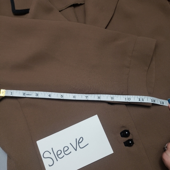 Studio i tan suit blazer women's plus size 14 - Picture 9 of 10